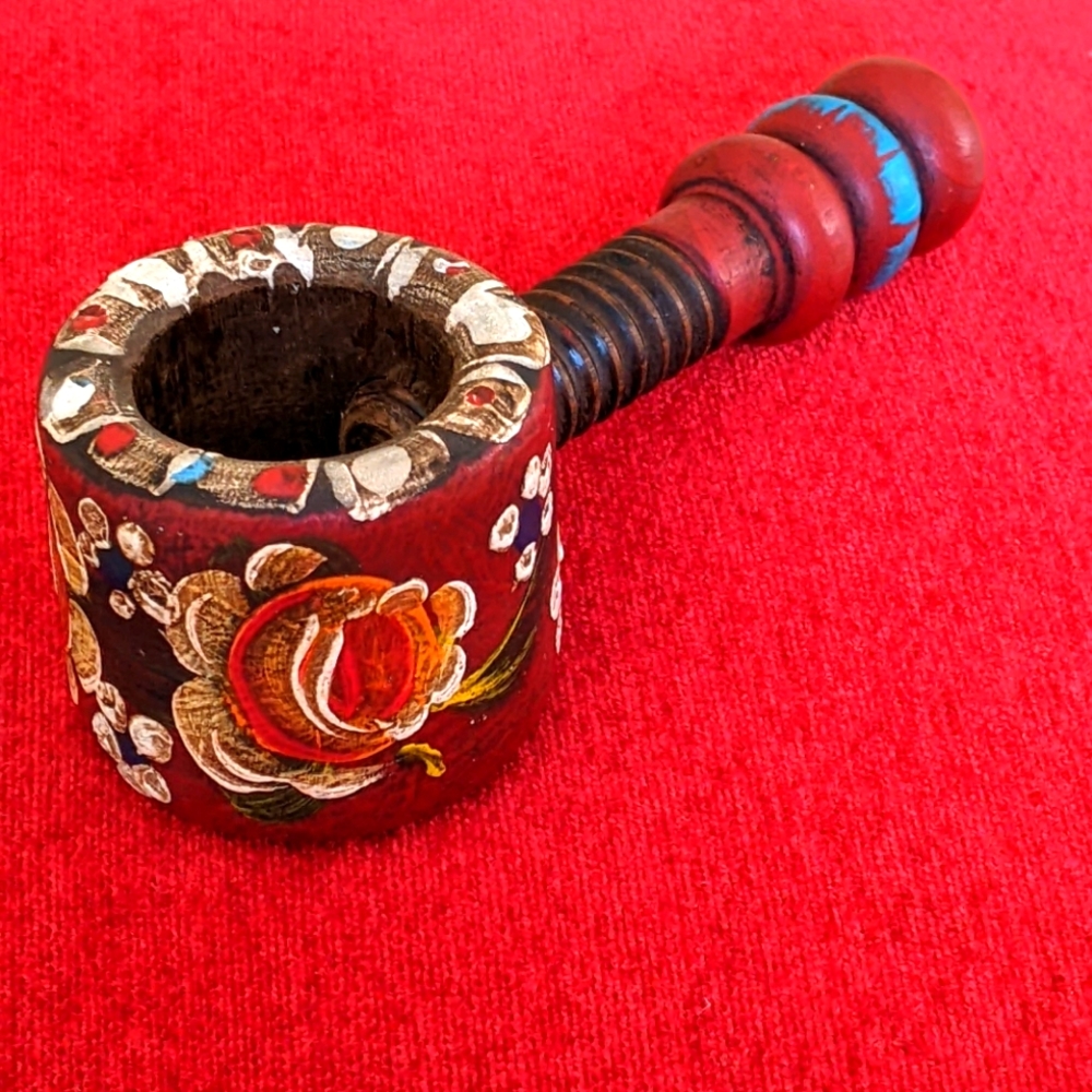 🇩🇪 VINTAGE BAVARIAN HANDPAINTED NUTCRACKER with SCREW RUSTIC BARWARE